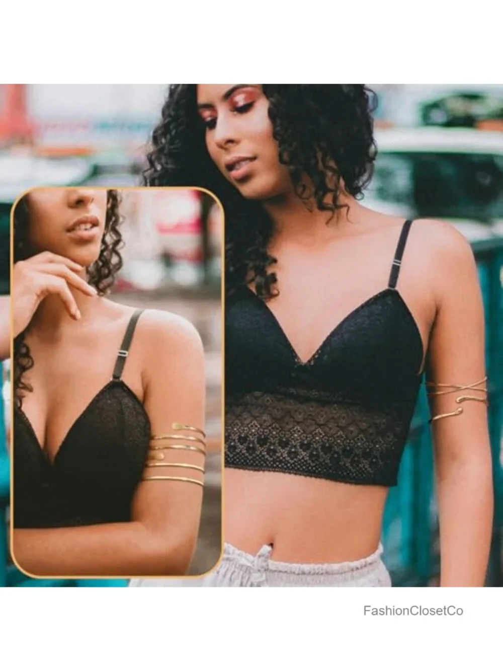 4 Pcs Minimalist Golden Arm Cuff Upper Arm Jewelry Set Adjustable Stackable